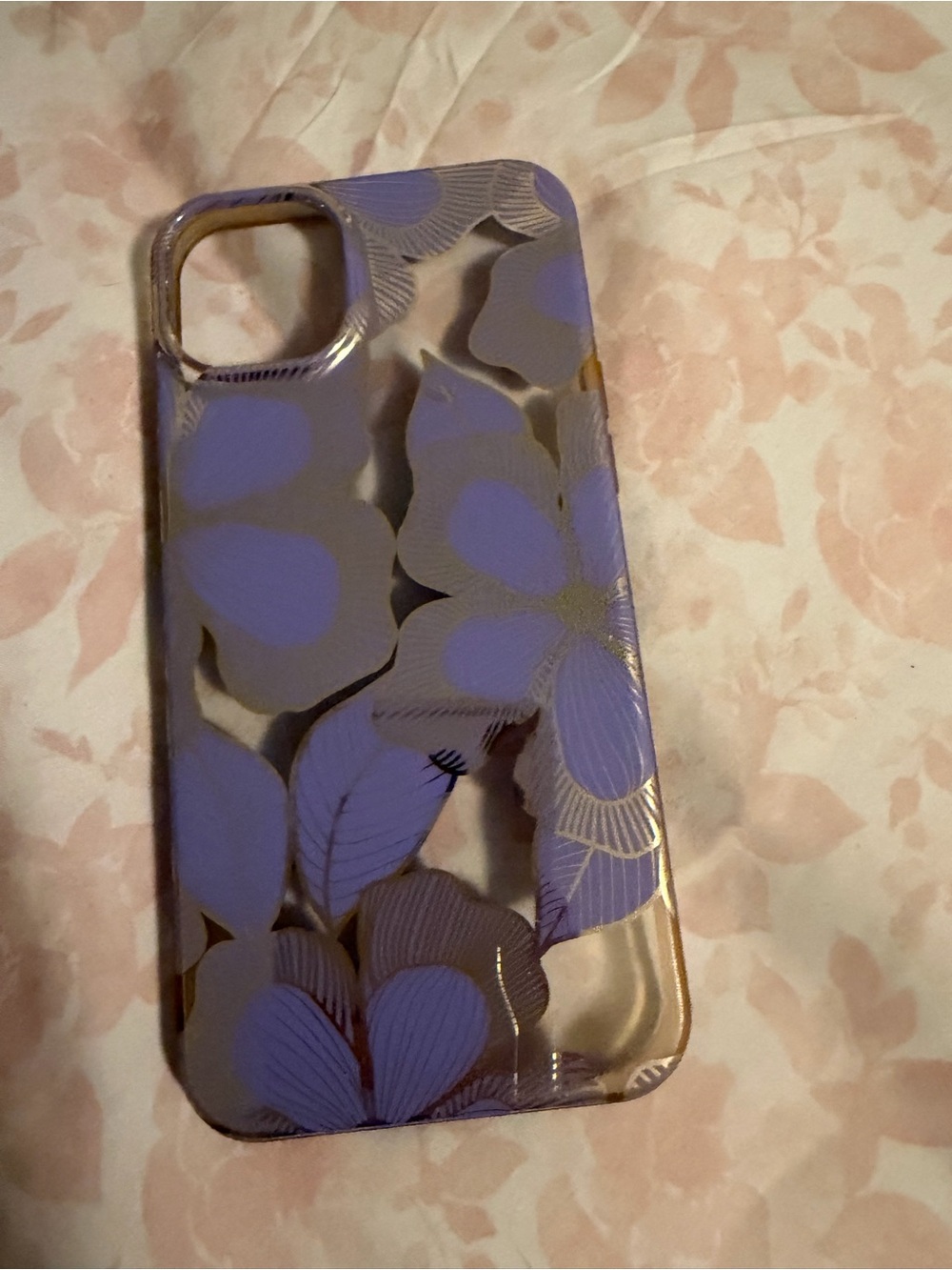 Floral Purple Clear Phone Case for iPhone - Decorative Protection